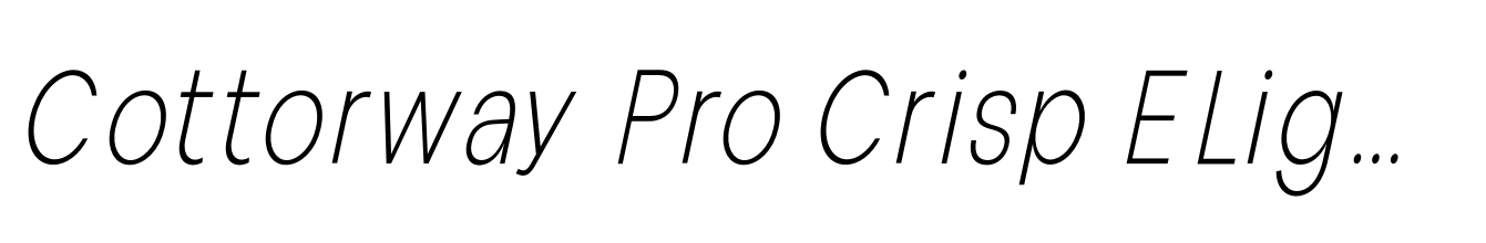 Cottorway Pro Crisp ELight Italic